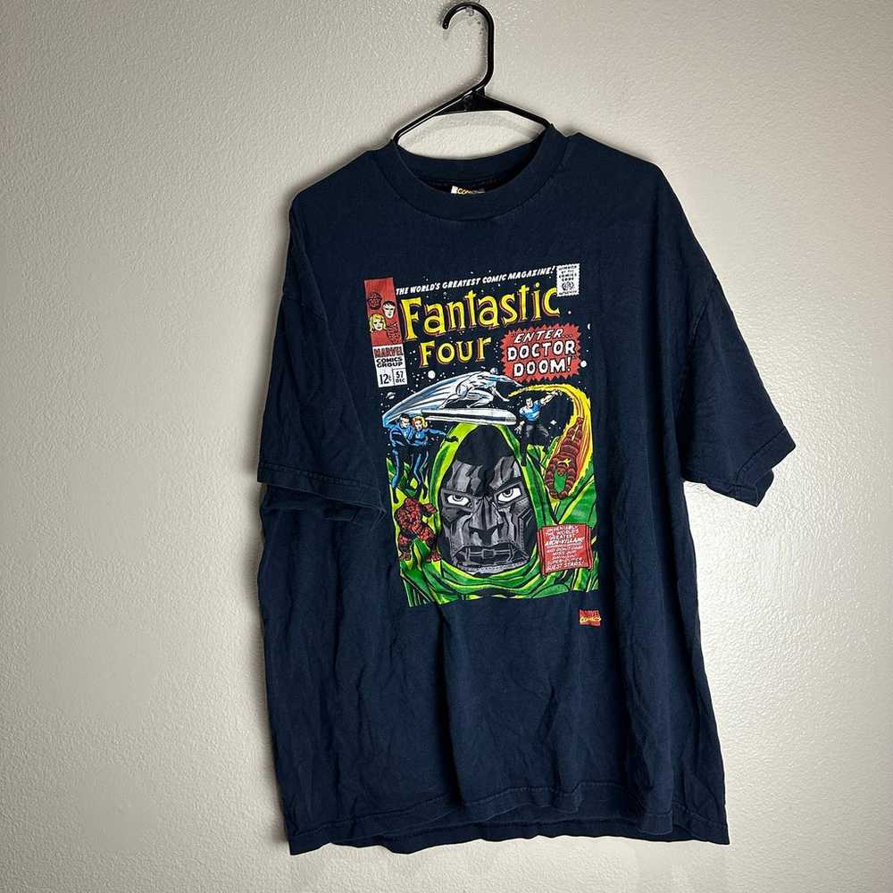 Vintage Fantastic Four Marvel Black Artwear Rare … - image 1