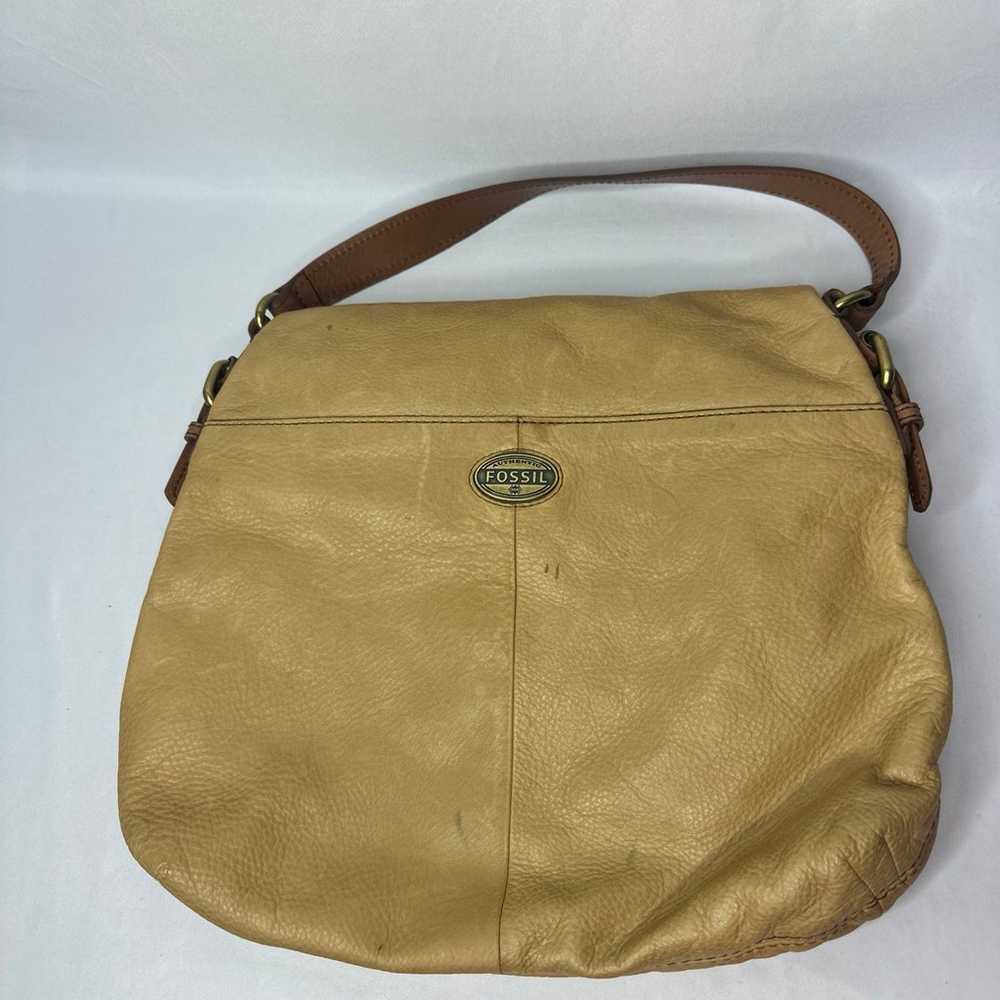 Fossil Explorer Large Brown Fold Over Messenger S… - image 2