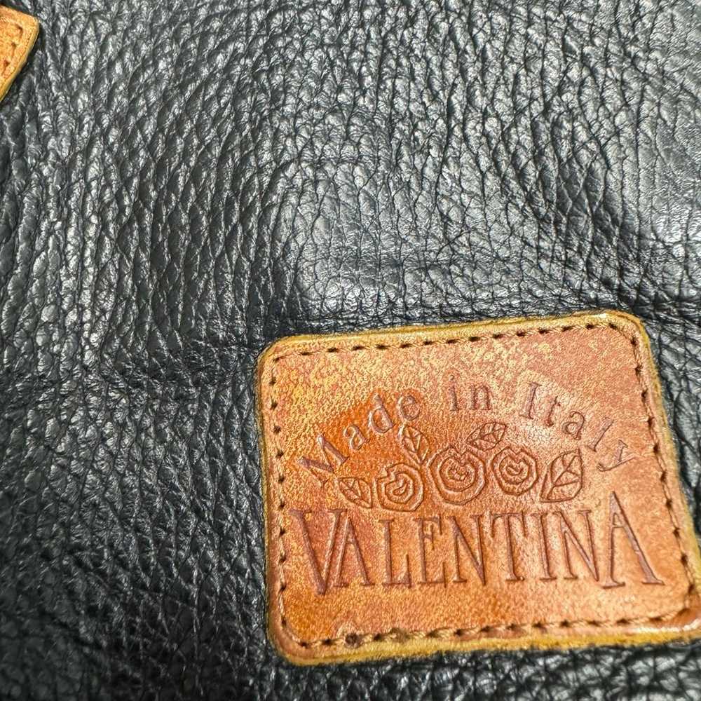 Vintage Valentina Black Pebble Leather purse - image 11