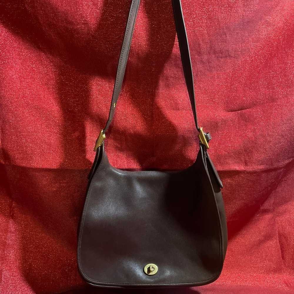 Coach Handbag Legacy Crescent Flap Shoulder Bag 9… - image 1