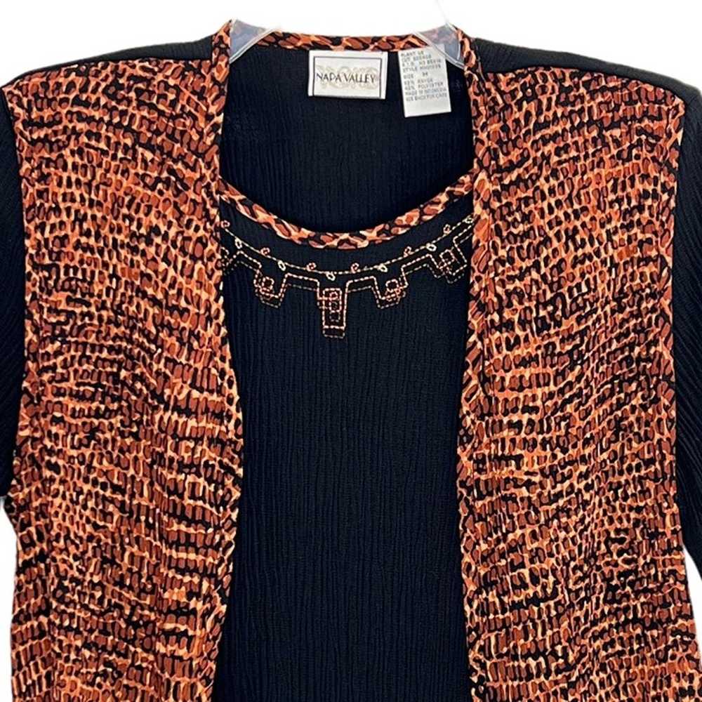 NAPA VALLEY Womens Top Attached Vest Accordian St… - image 11
