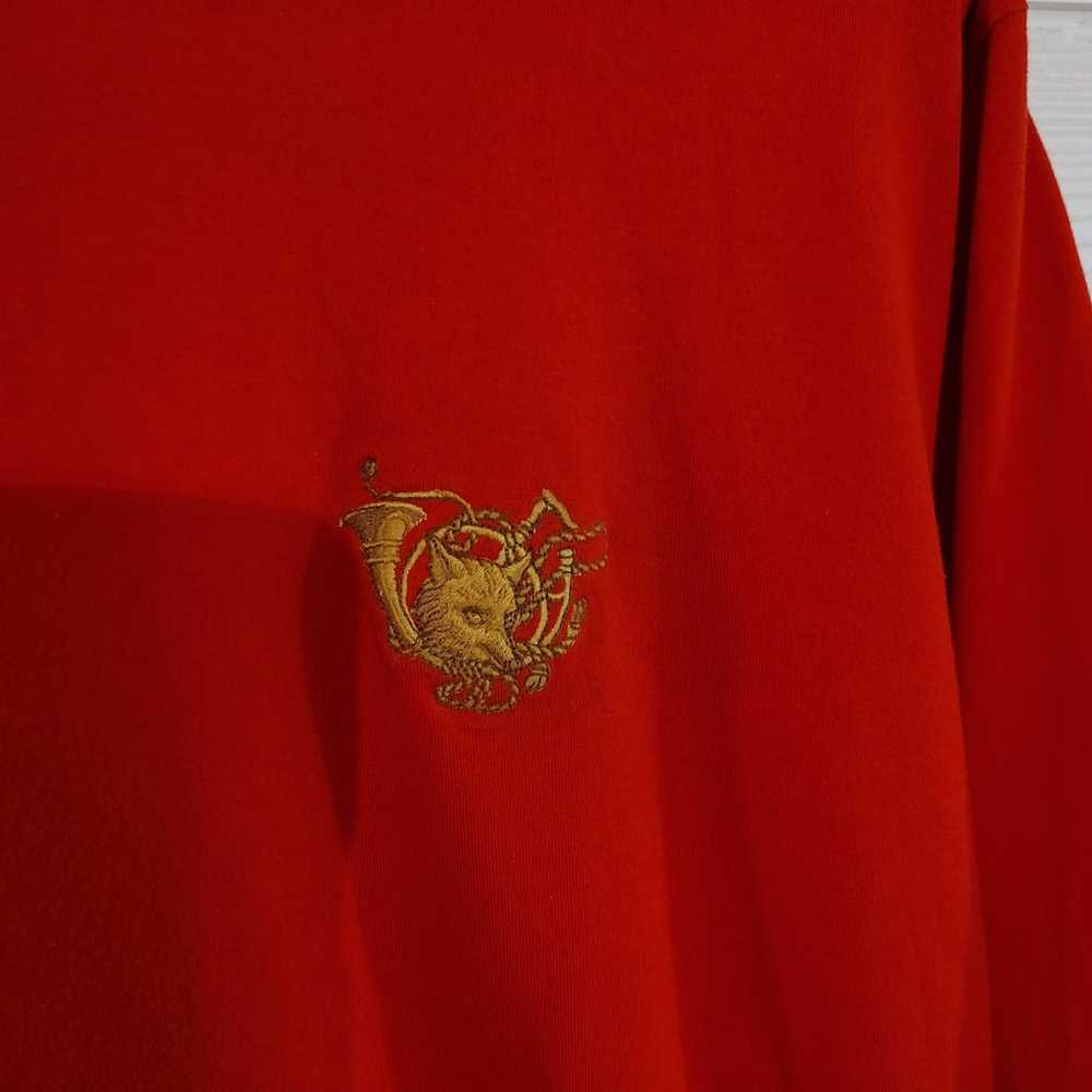 Rare Vintage Red Polo Ralph Lauren Fox Hunt Crest… - image 3