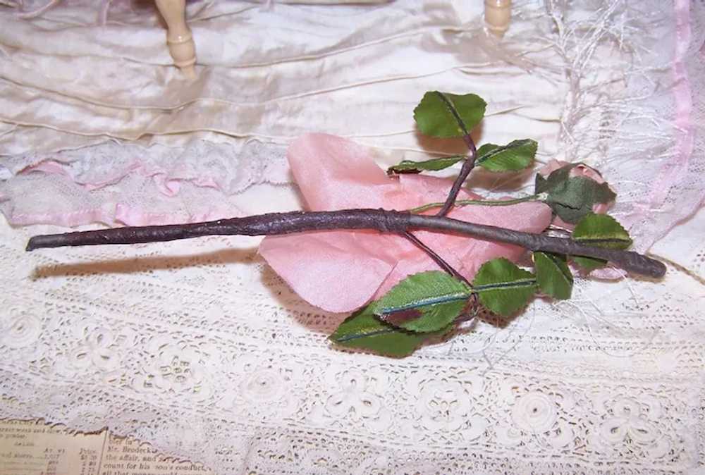 Corsage Spray of Fabric Flowers - Pink Organza | … - image 4