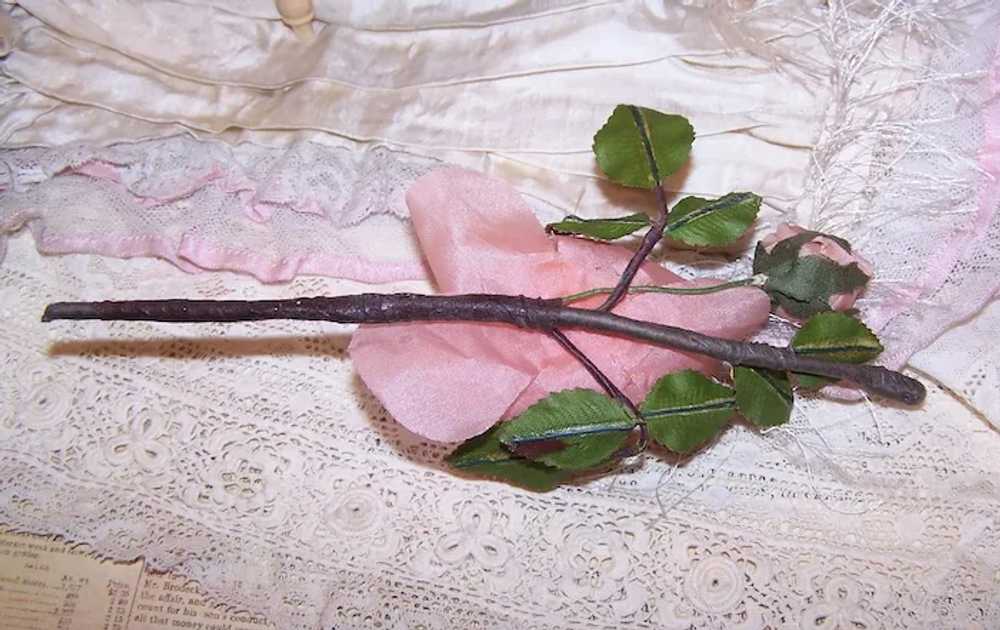 Corsage Spray of Fabric Flowers - Pink Organza | … - image 5