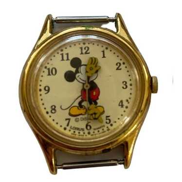 Disney Lorus Watch Mickey Mouse Hands Gold Tone V… - image 1