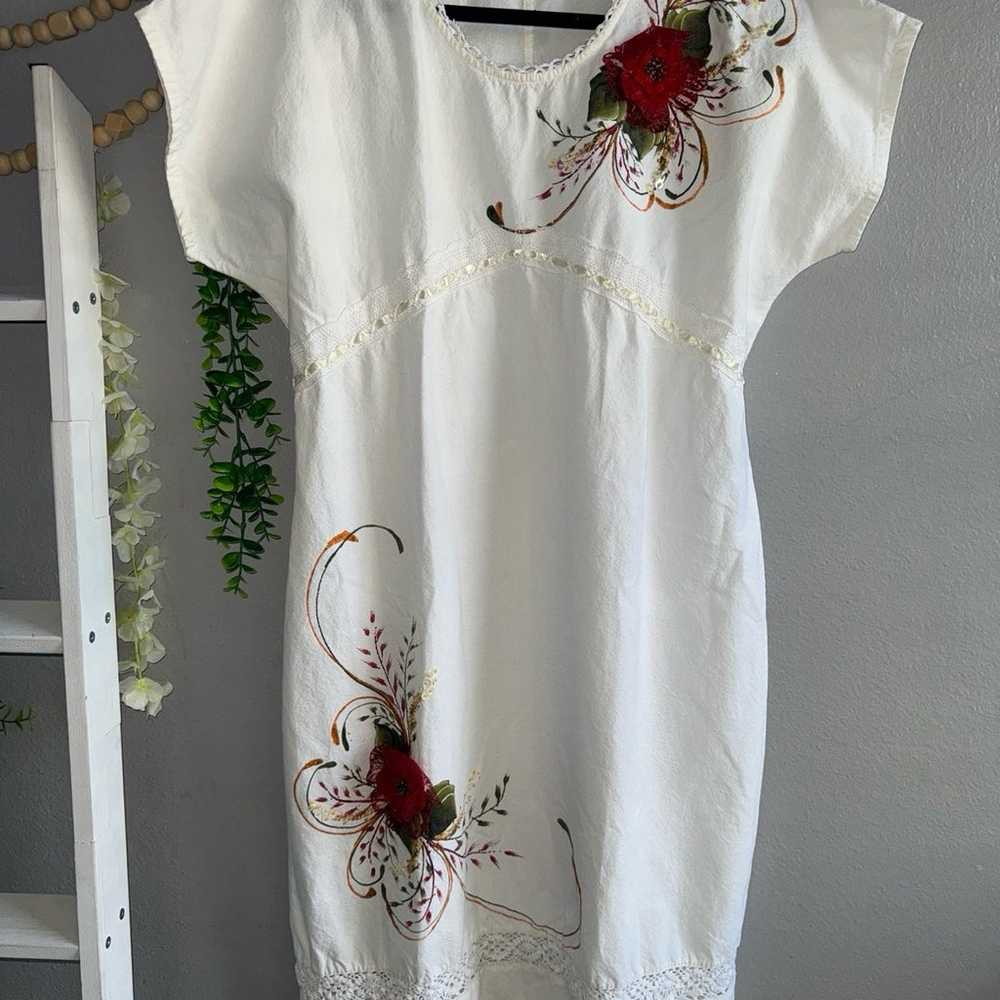 Moda En Manta Tunic Dress, Size M, Handmade - image 2