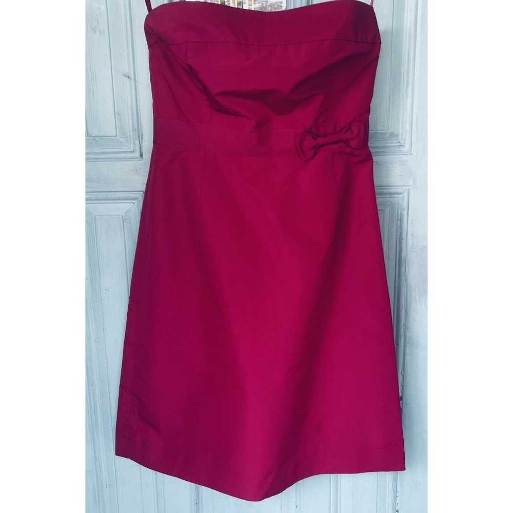 NWT J. Crew Pink 100% Silk Bow Dress Sz 10 Tall N… - image 1