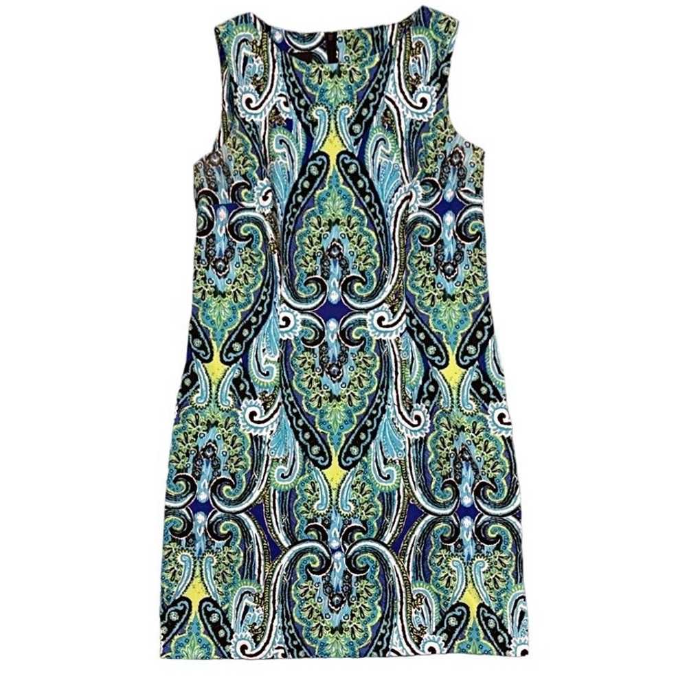 Shift Dress Womens Blue Green Paisley Summer Spri… - image 2