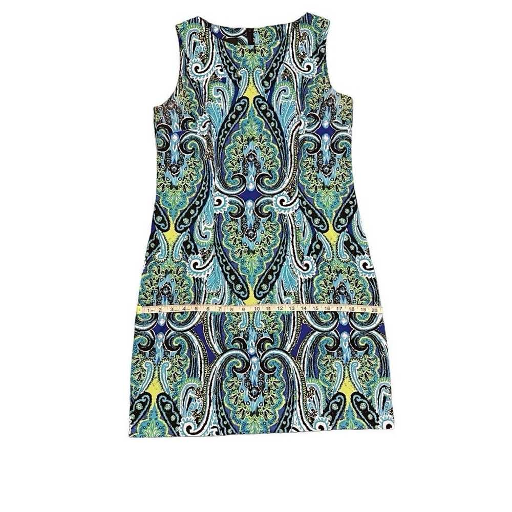 Shift Dress Womens Blue Green Paisley Summer Spri… - image 7