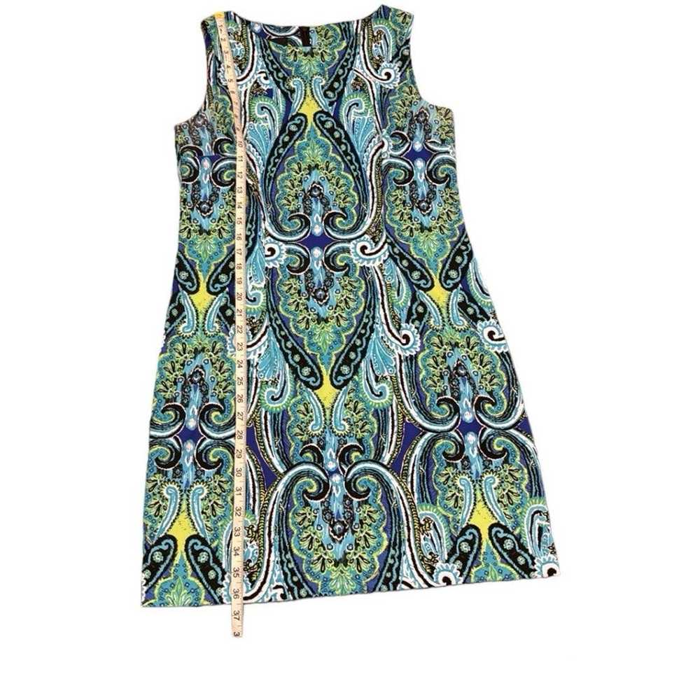 Shift Dress Womens Blue Green Paisley Summer Spri… - image 8
