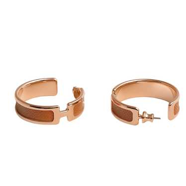 Hermès Madame Calfskin Olympe Hoop Earrings