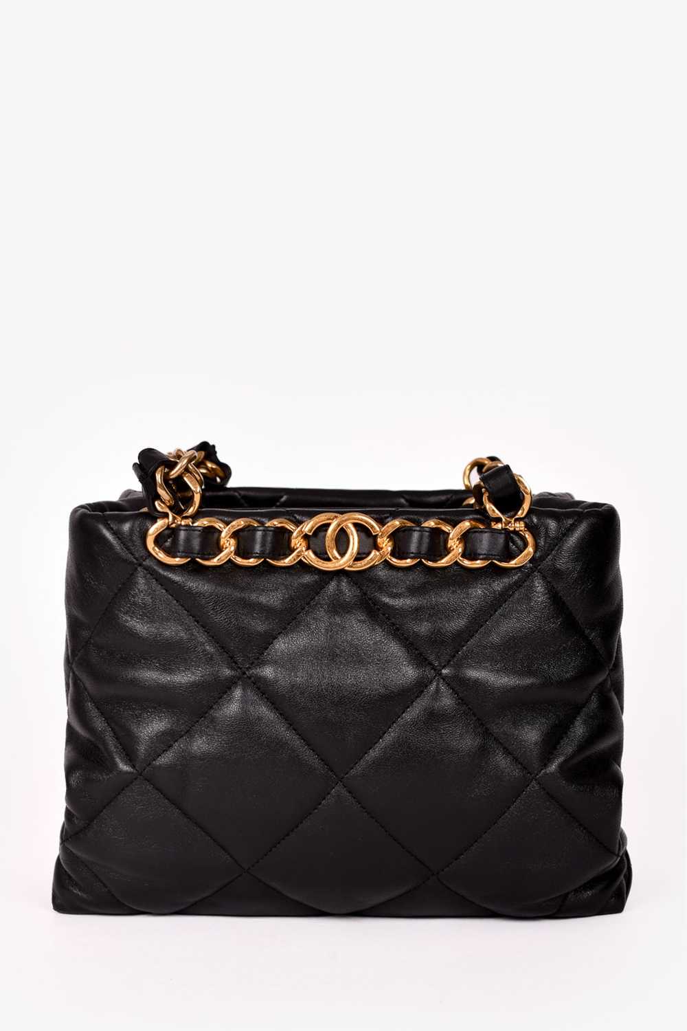 Pre-loved Chanel™ Black Lambskin Quilted Small Sh… - image 10