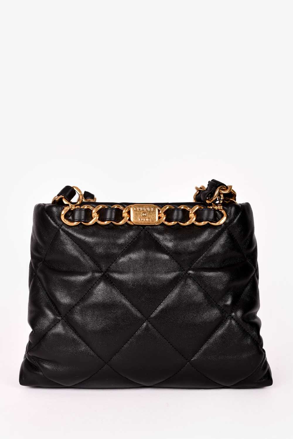 Pre-loved Chanel™ Black Lambskin Quilted Small Sh… - image 6
