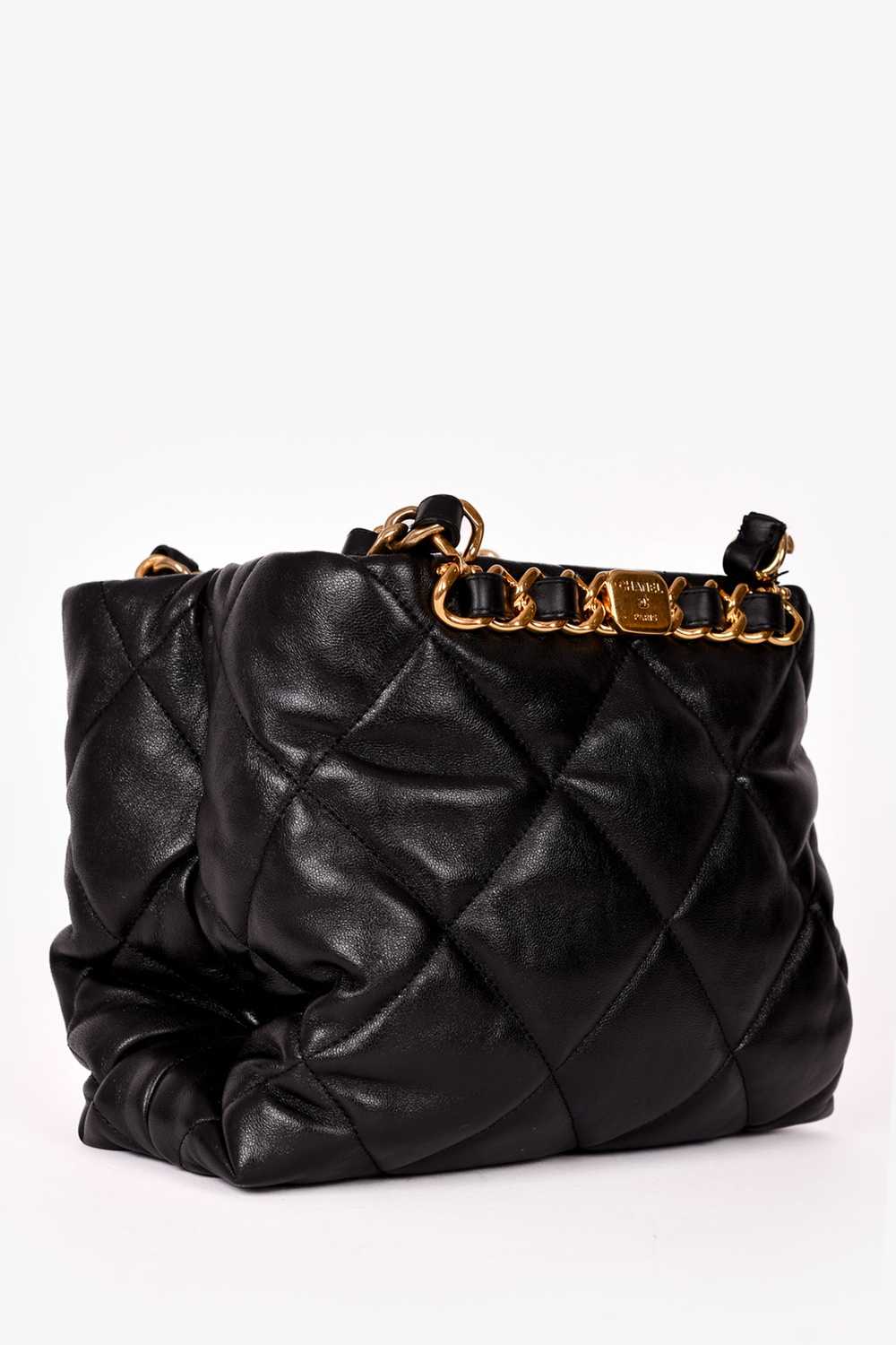 Pre-loved Chanel™ Black Lambskin Quilted Small Sh… - image 7