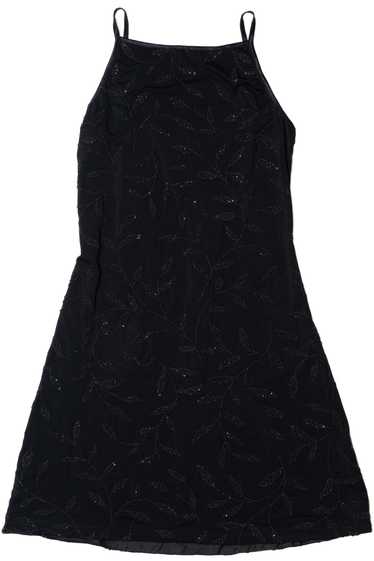Vintage Beaded Little Black Dress - image 1