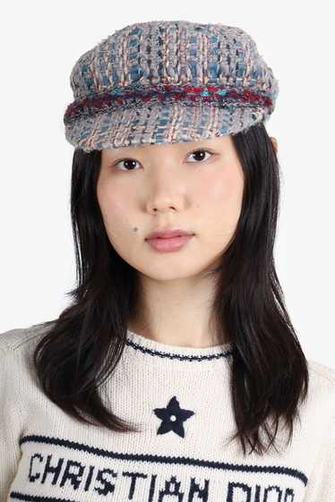 Pre-loved Chanel™ Multicolour Tweed Wool Beret Ha… - image 1