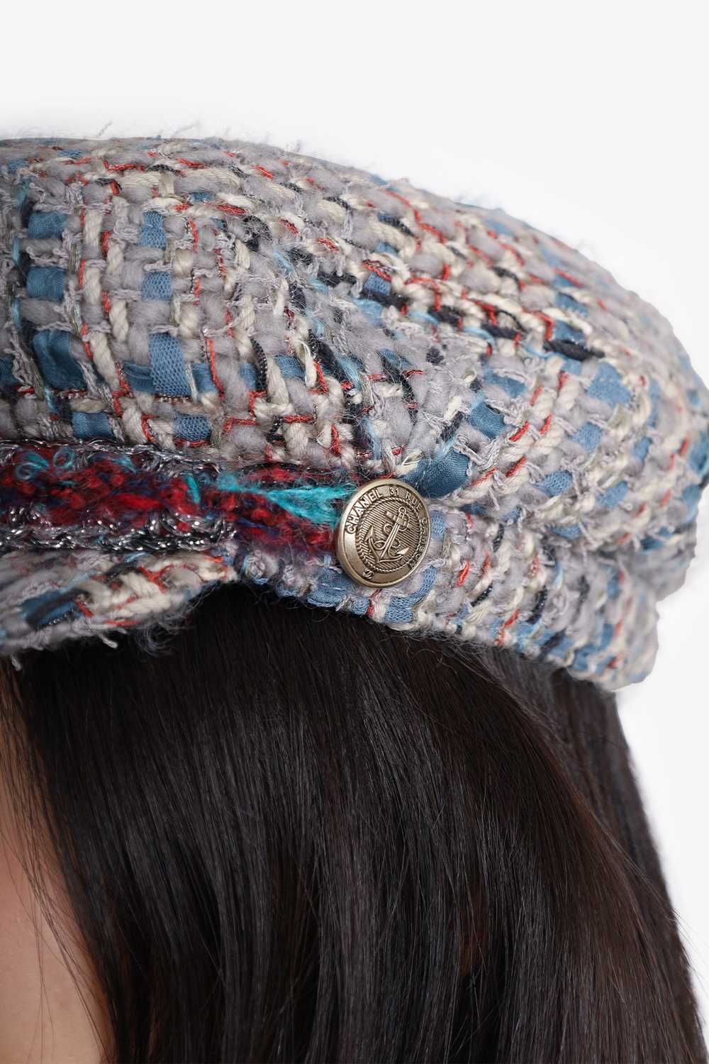 Pre-loved Chanel™ Multicolour Tweed Wool Beret Ha… - image 2