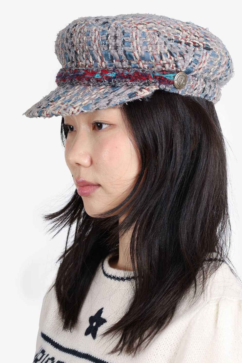 Pre-loved Chanel™ Multicolour Tweed Wool Beret Ha… - image 3