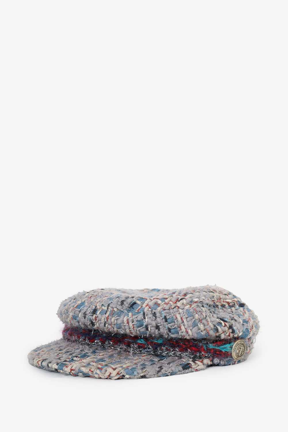Pre-loved Chanel™ Multicolour Tweed Wool Beret Ha… - image 5