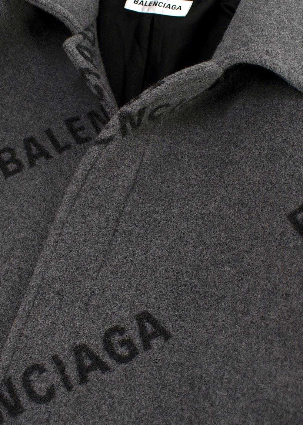 Managed by hewi Balenciaga Grey Logo Jacquard Ove… - image 4