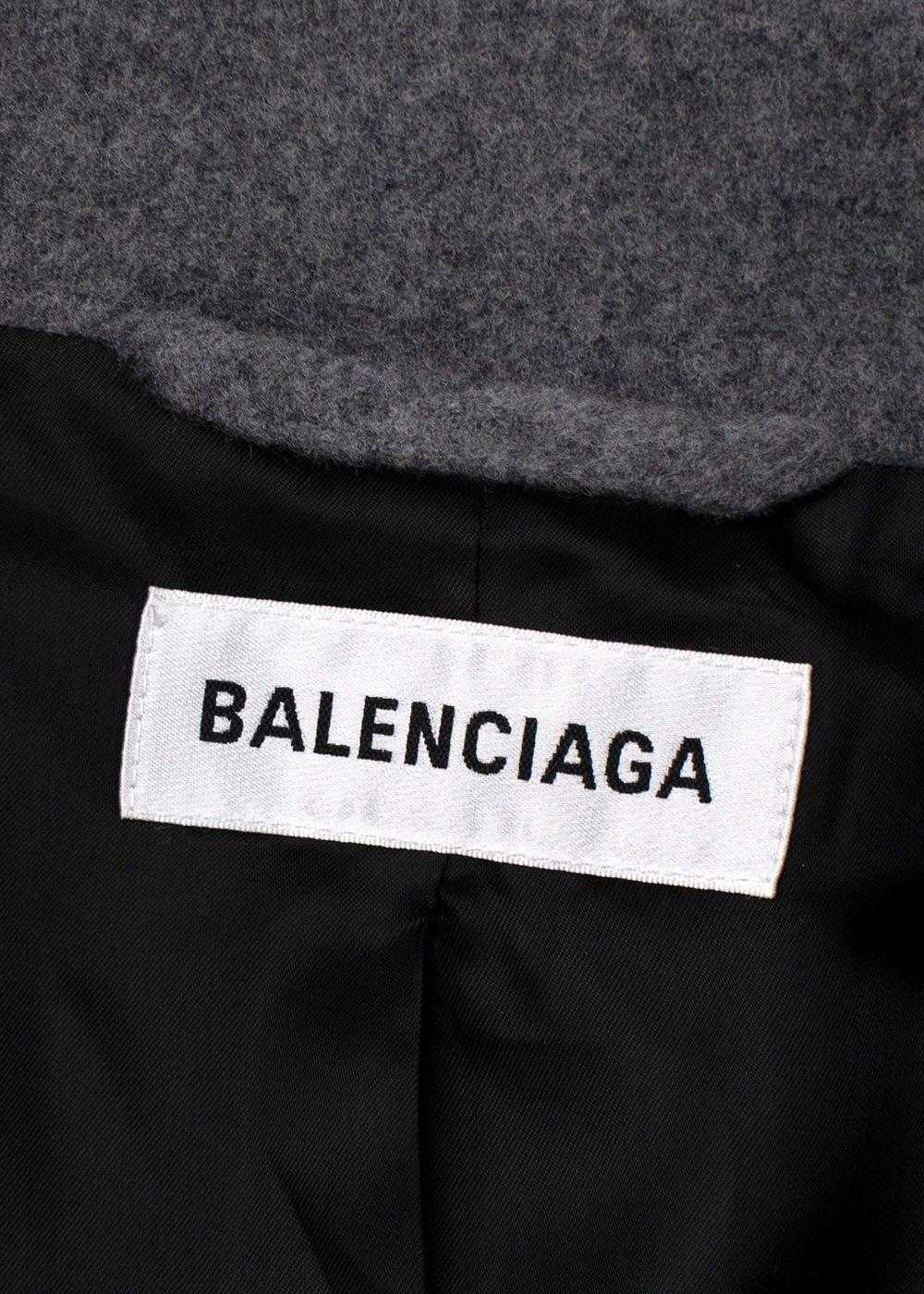 Managed by hewi Balenciaga Grey Logo Jacquard Ove… - image 9