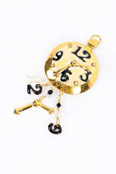 LUNCH AT THE RITZ Pocket Watch Charm Brooch