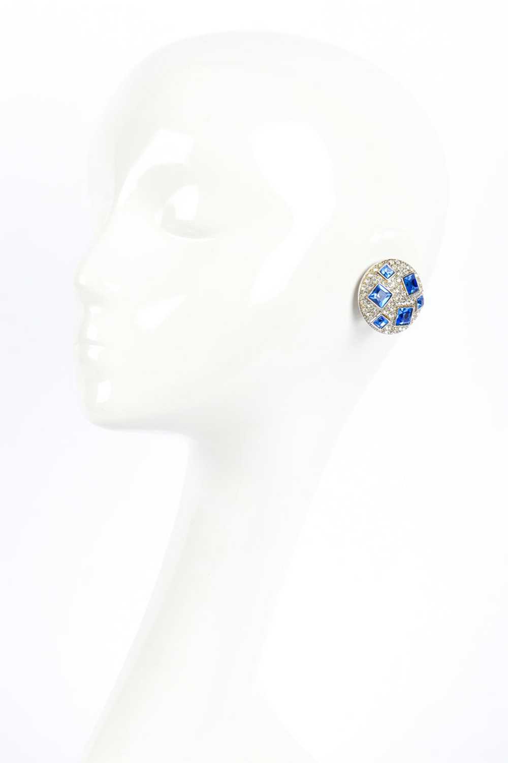 YSL Crystal Gem Button Earrings - image 2