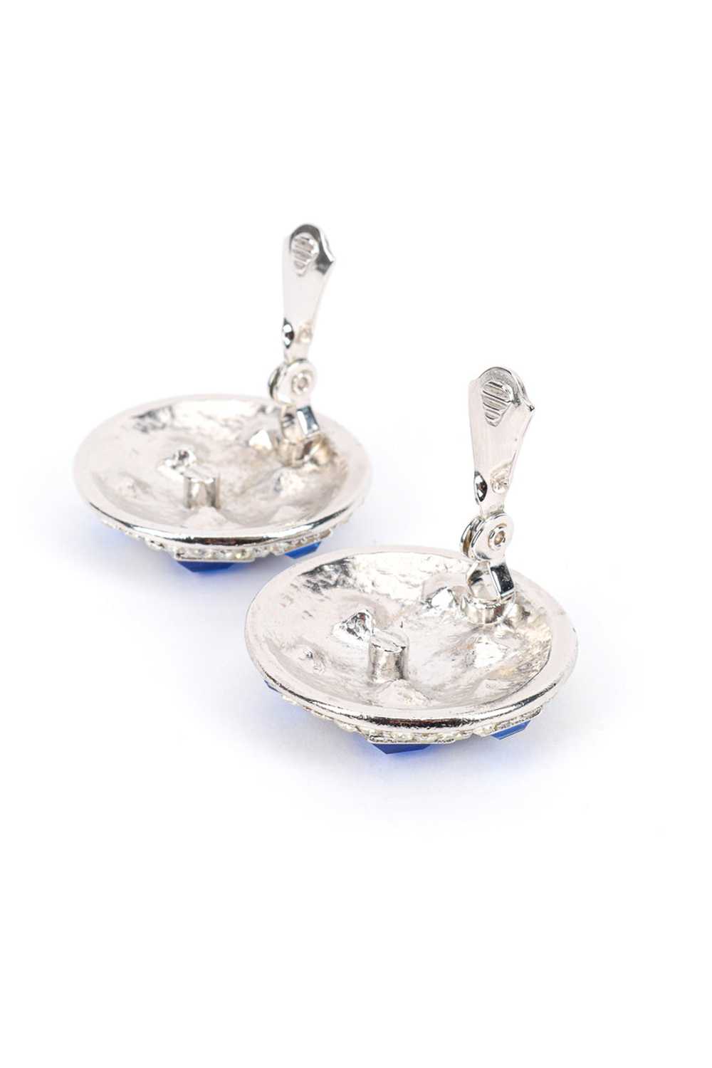 YSL Crystal Gem Button Earrings - image 4