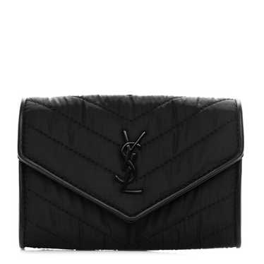 SAINT LAURENT Calfskin Nylon Matelasse Chevron Sm… - image 1