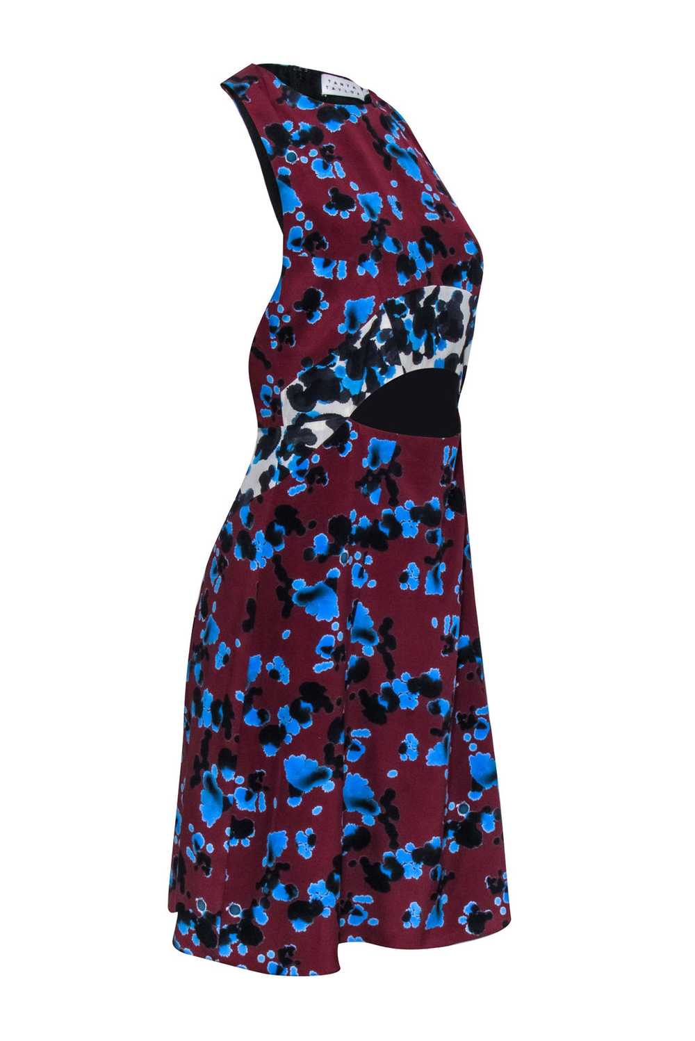 Tanya Taylor - Maroon & Multi Color Print Cut Out… - image 2