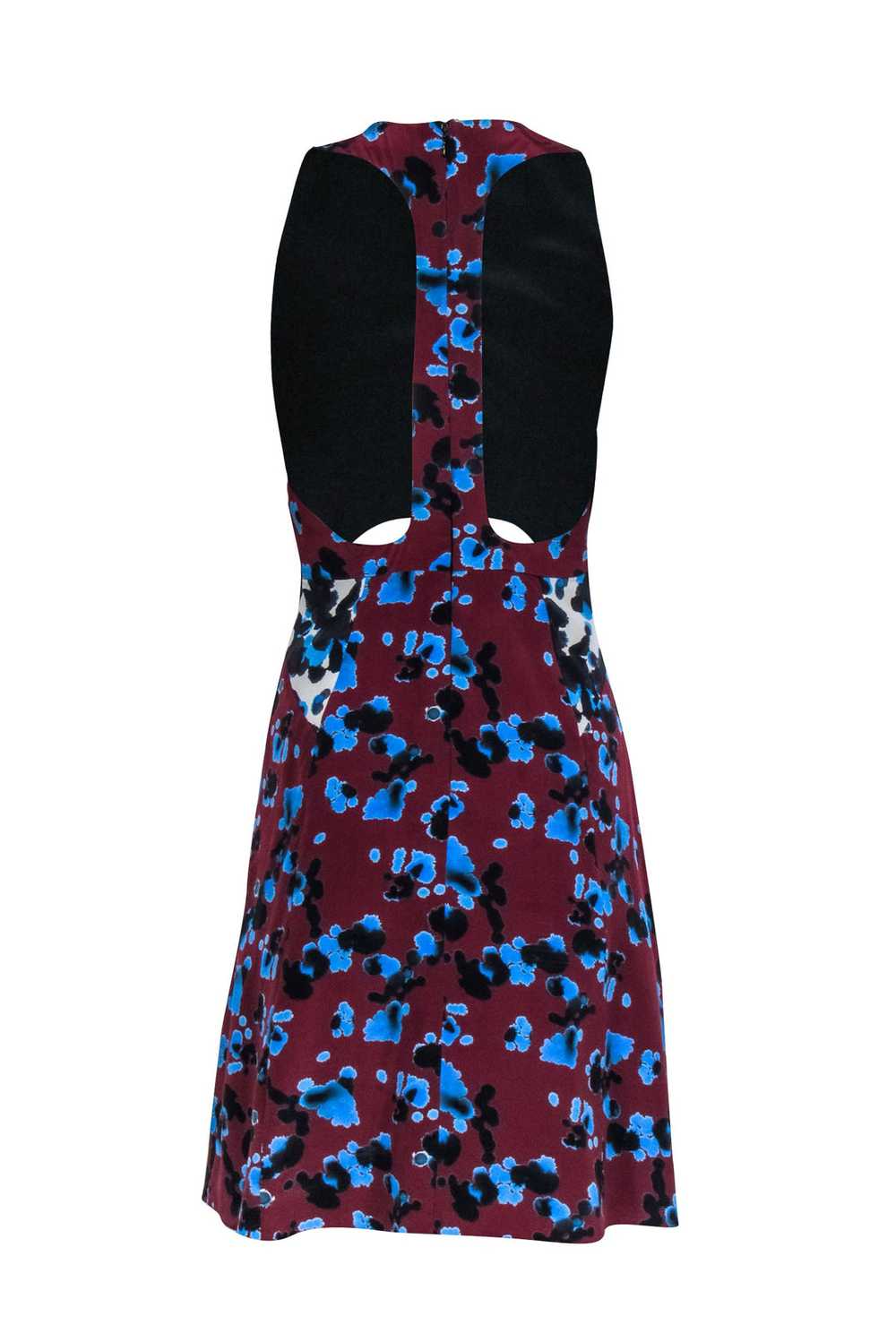 Tanya Taylor - Maroon & Multi Color Print Cut Out… - image 3