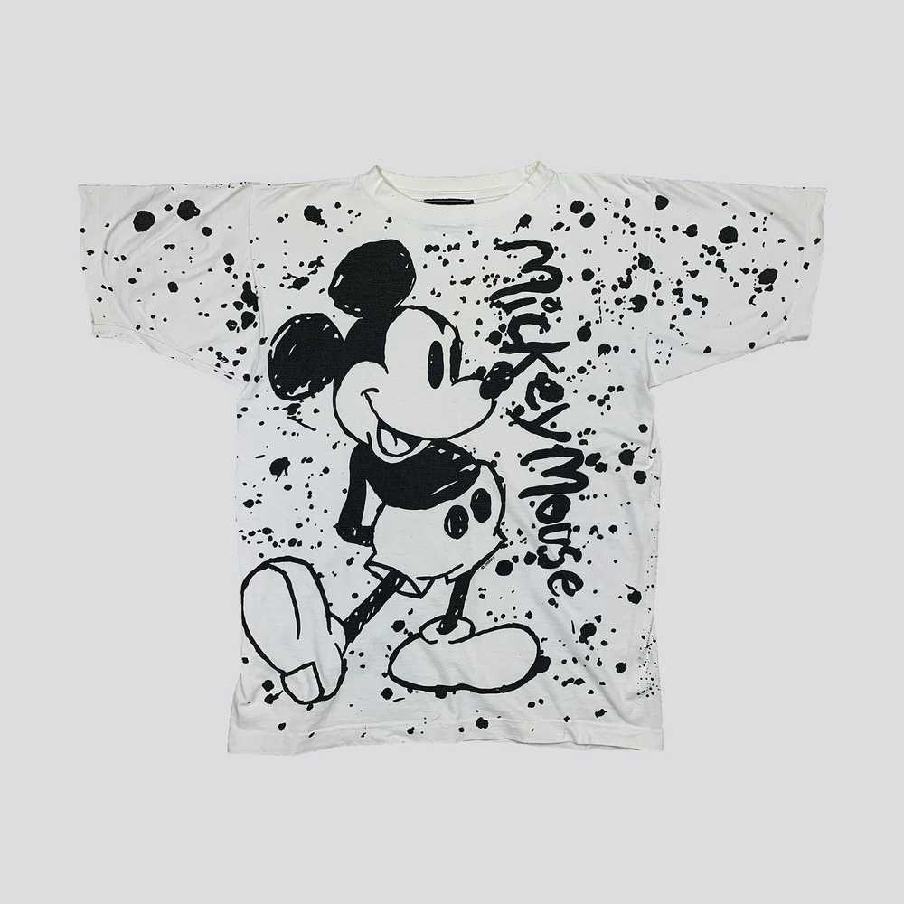 VTG Mickey Mouse T Shirt Disney Dalmatians All Ov… - image 1