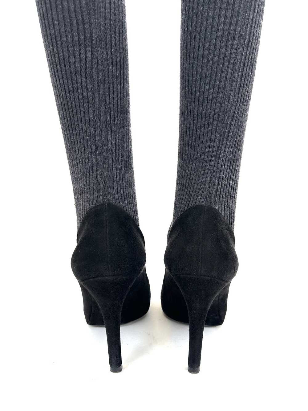 Dolce & Gabbana Suede & Wool Sock Heels - image 3