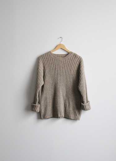 rib knit wool sweater