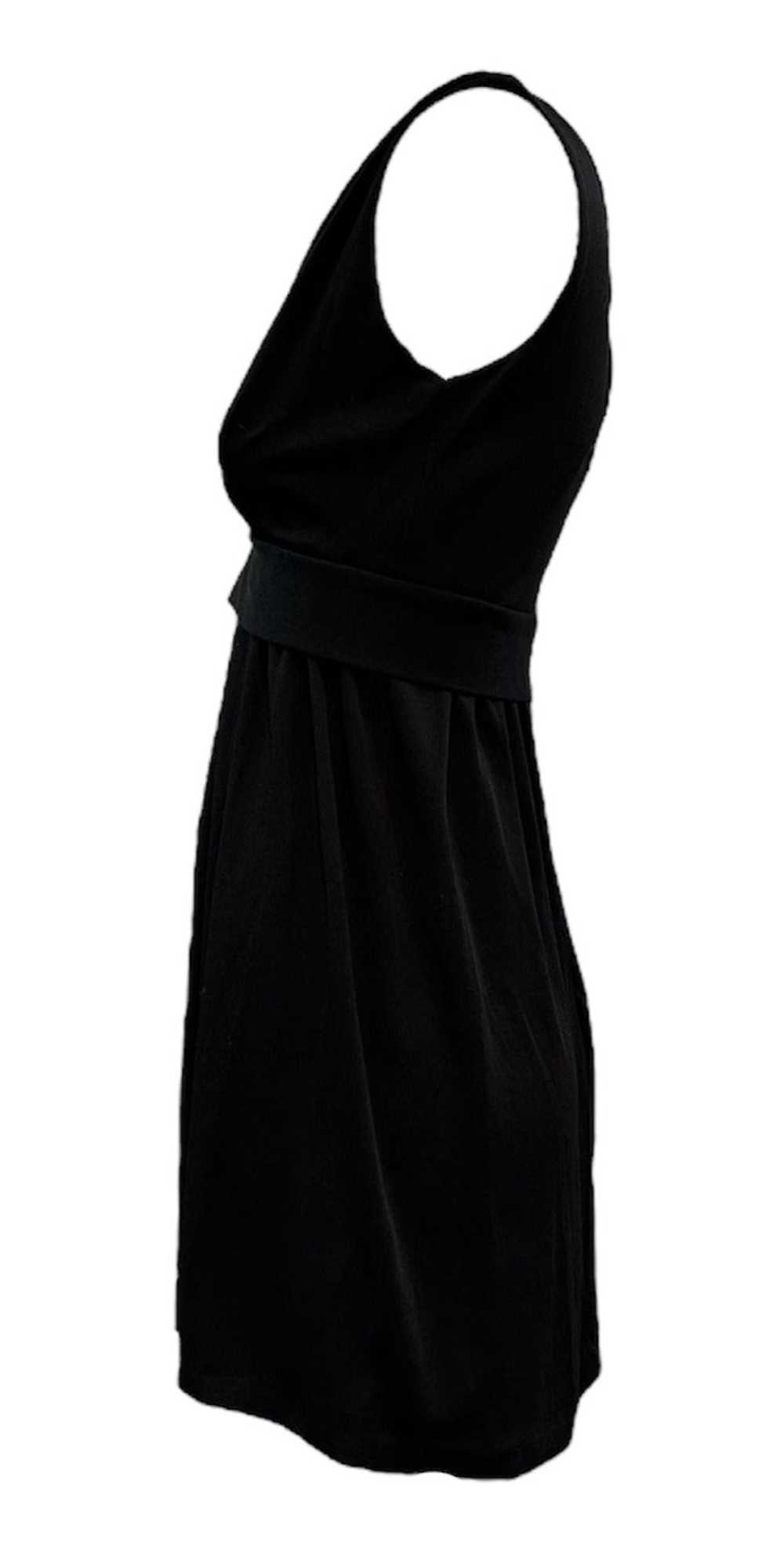 60s Black Mod Rhinestone Zipper Mini Dress - image 2