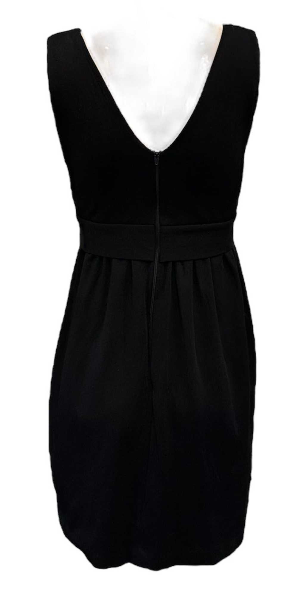 60s Black Mod Rhinestone Zipper Mini Dress - image 3