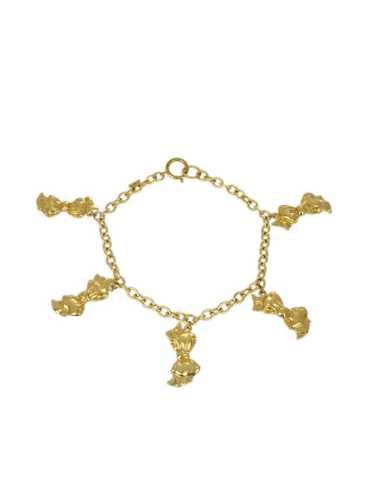 CHANEL Pre-Owned 1990-2000 bow charms cable chain… - image 1