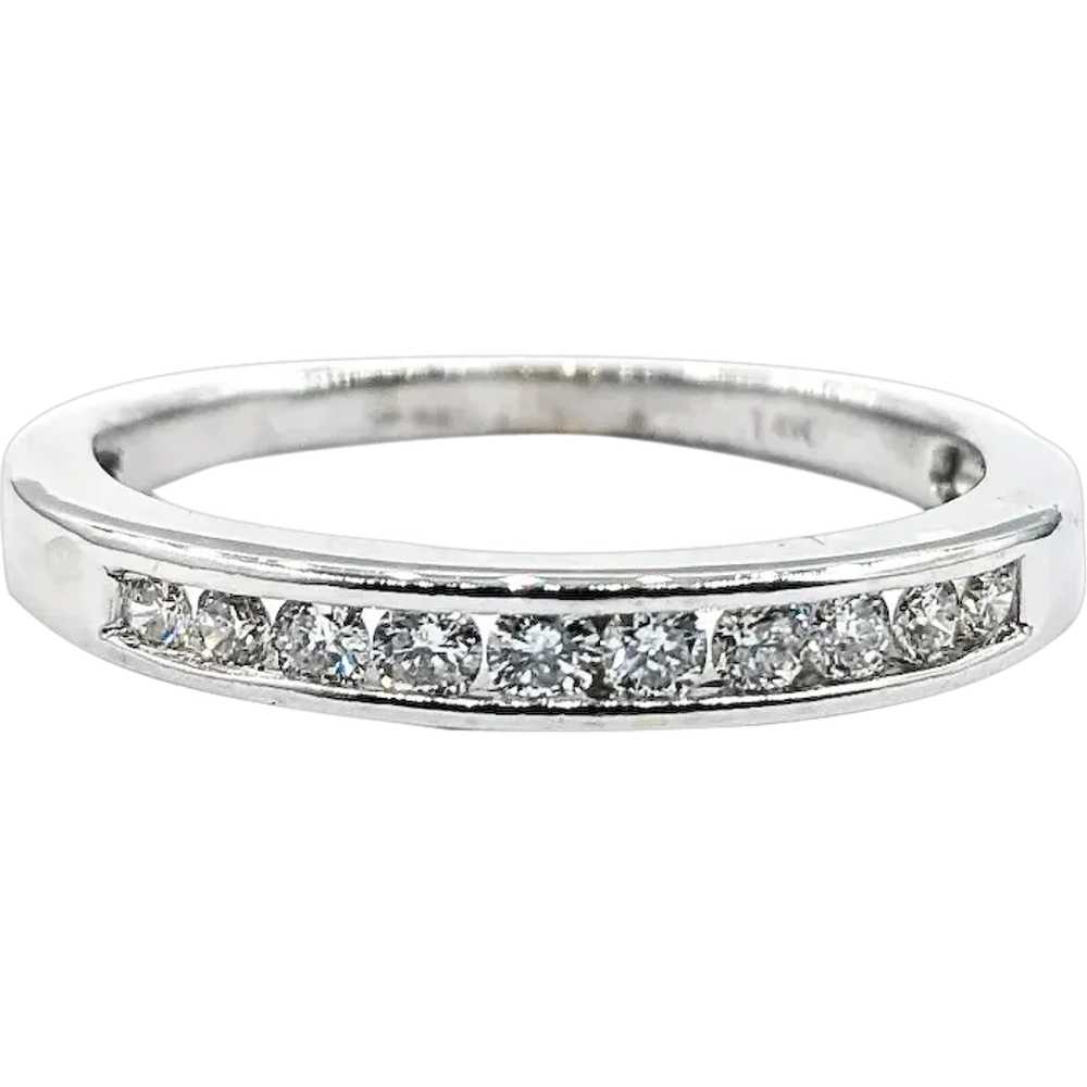 Bridal Channel Set Diamond Ring In White Gold - image 1