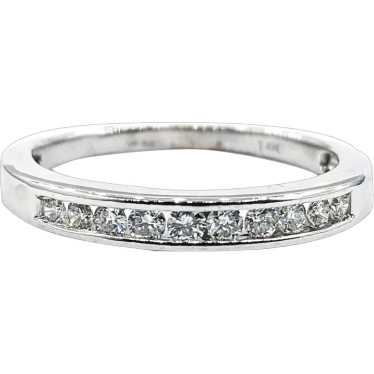 Bridal Channel Set Diamond Ring In White Gold - image 1