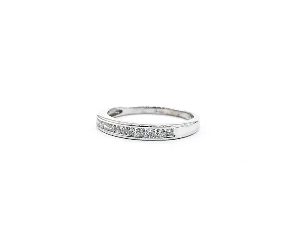 Bridal Channel Set Diamond Ring In White Gold - image 5
