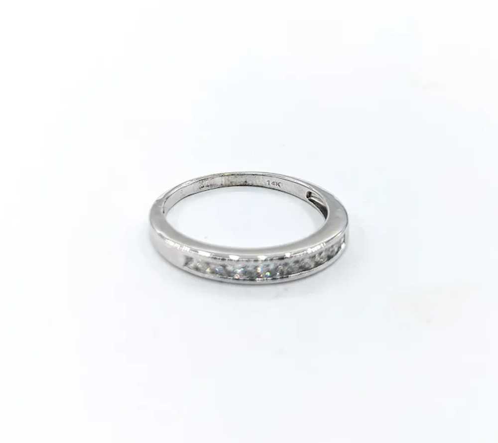 Bridal Channel Set Diamond Ring In White Gold - image 6