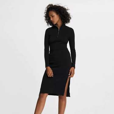 Rag & Bone Laila Zip Midi Dress Black Size XS - image 1