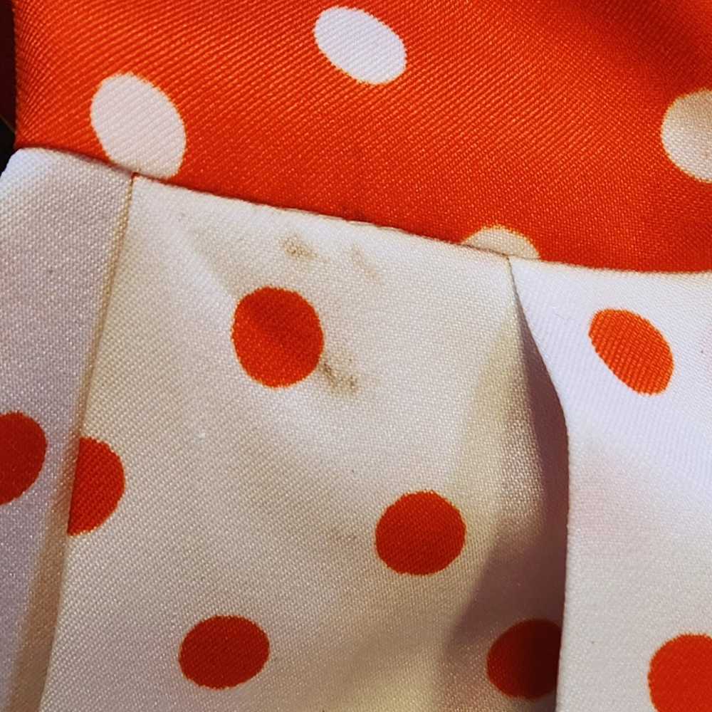 Vintage 60s Silk Polka Dot Mod Dress - image 7
