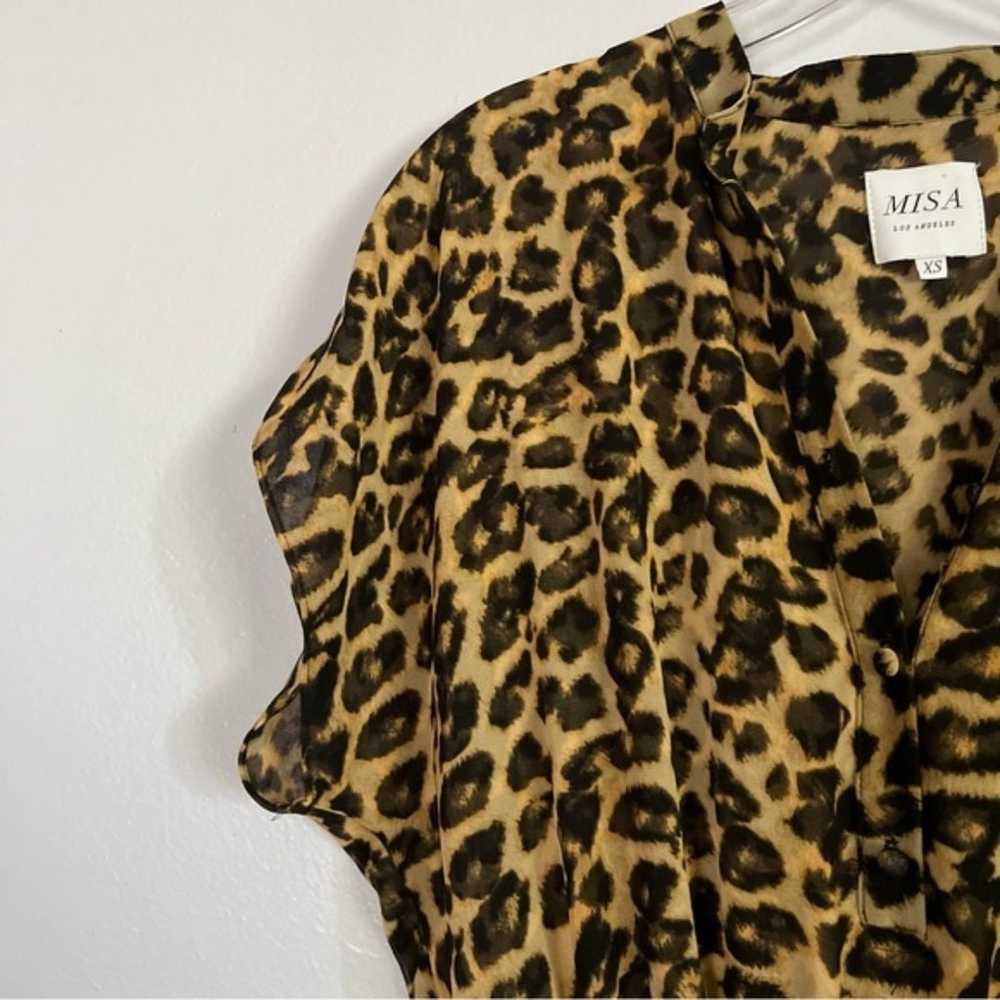 Misa Los Angeles Animal Print Eloisa Smocked Mini… - image 7