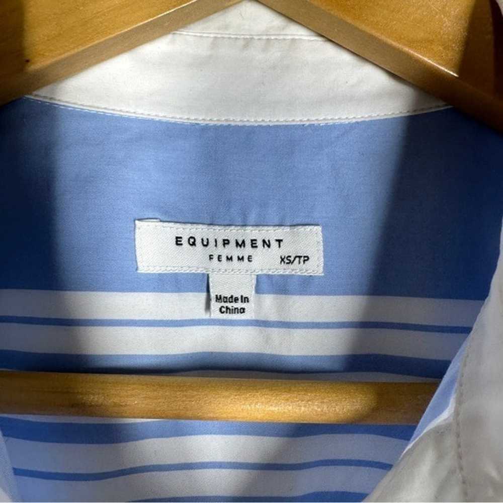 Equipment Femme Striped Signature Shirt Dress XS - image 4