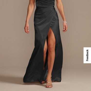 Black satin charmeuse dress - image 1