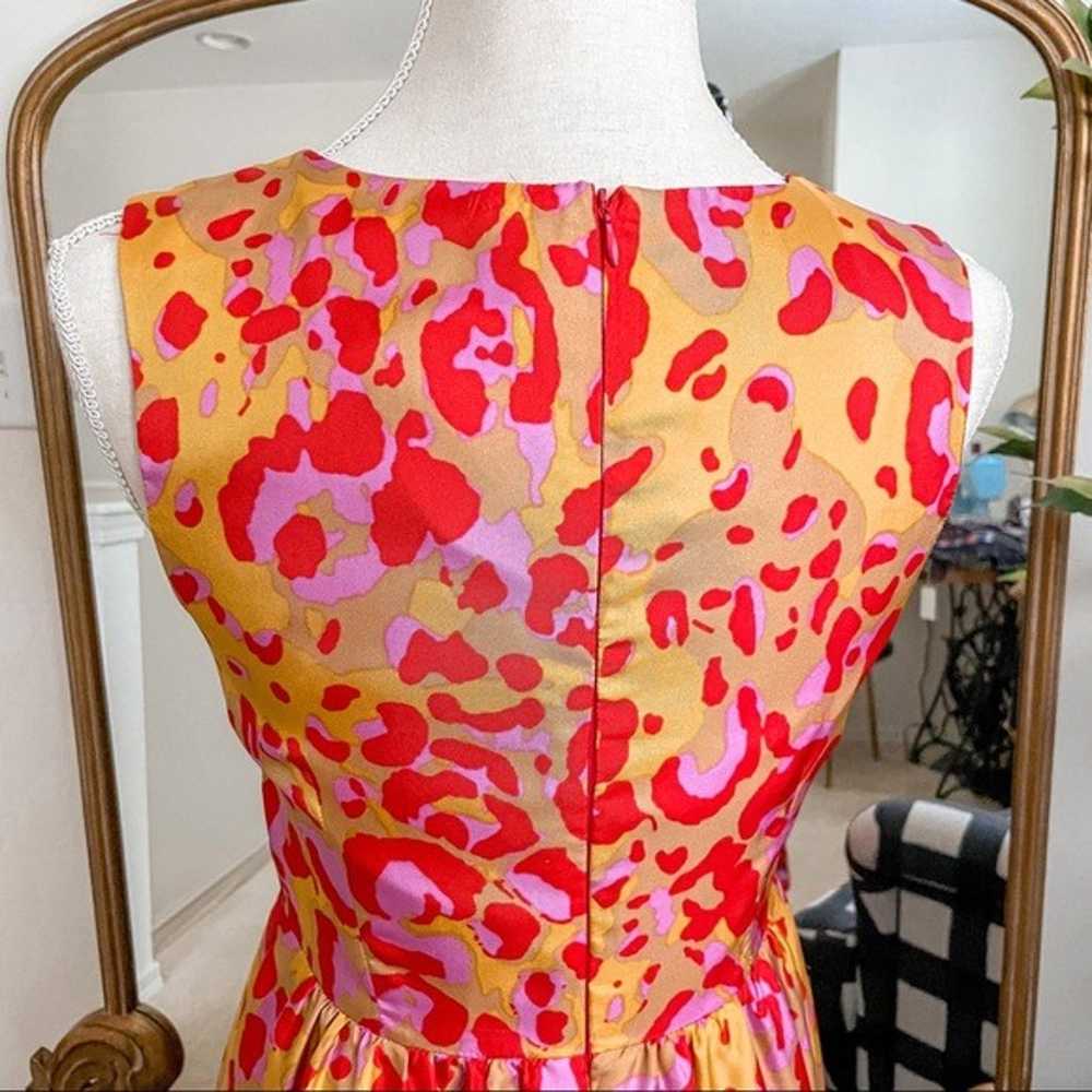 Julie Brown 100% Silk Leopard Print A-Line Dress … - image 5