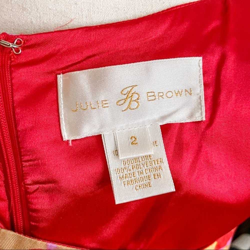 Julie Brown 100% Silk Leopard Print A-Line Dress … - image 6