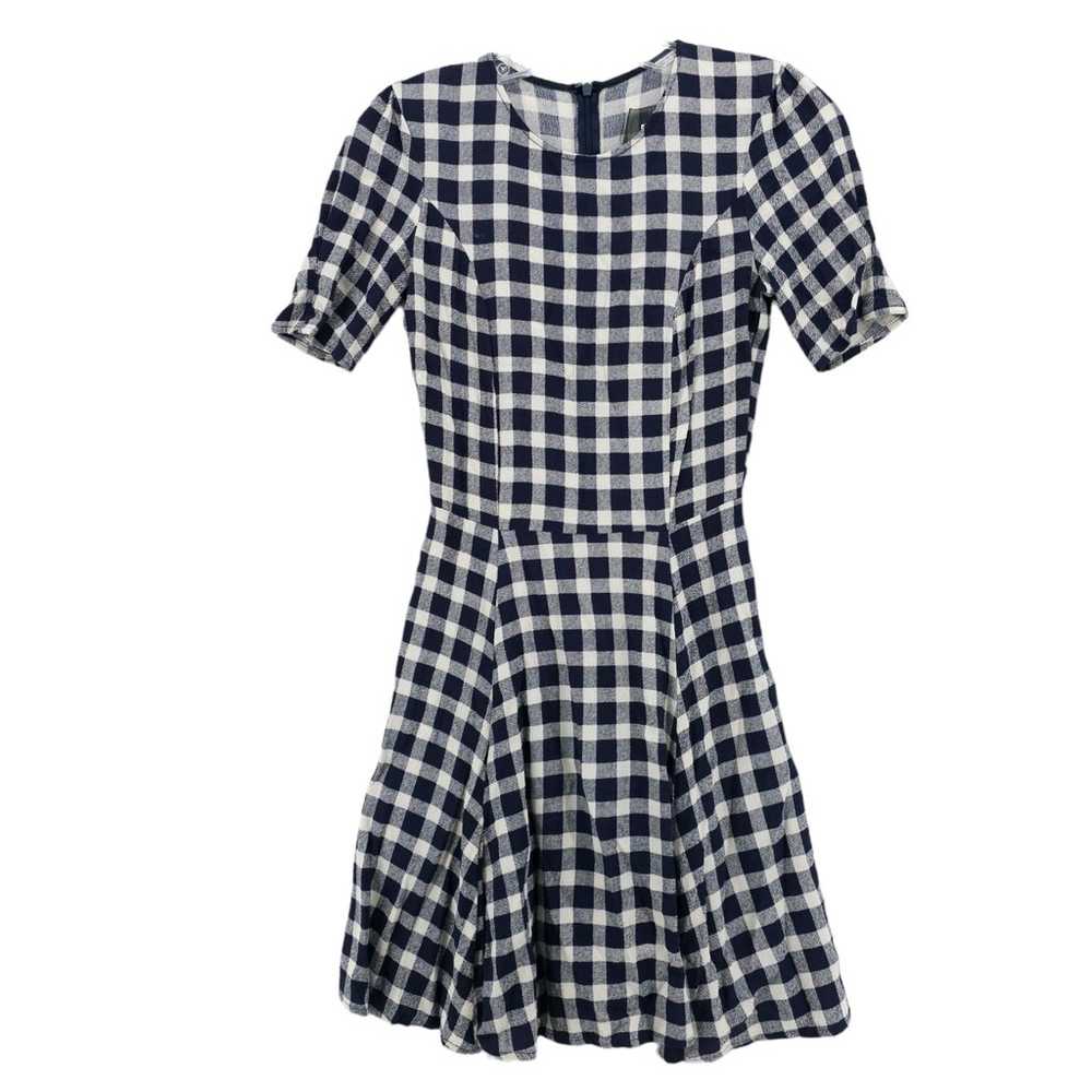 REFORMATION Mini Dress Blue White Gingham Check Fit F… - Gem