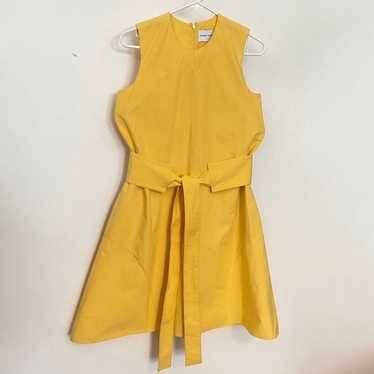 Fabiana Pigna Yellow Cotton belted swing dress XS - image 1